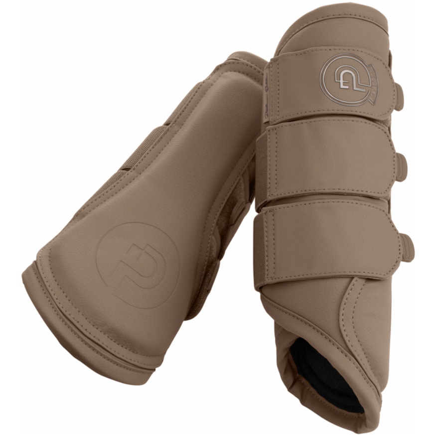 2025 Eskadron Platine Imitation Cuir Protège-tendons 555533 862 - Smoky Taupe